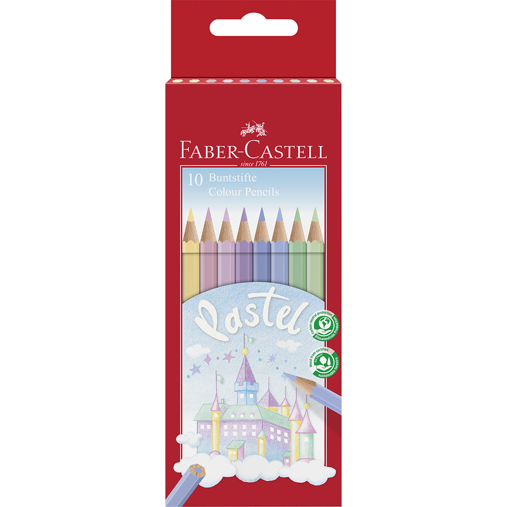 Faber-Castell, 10 stk fargeblyanter - Pastel