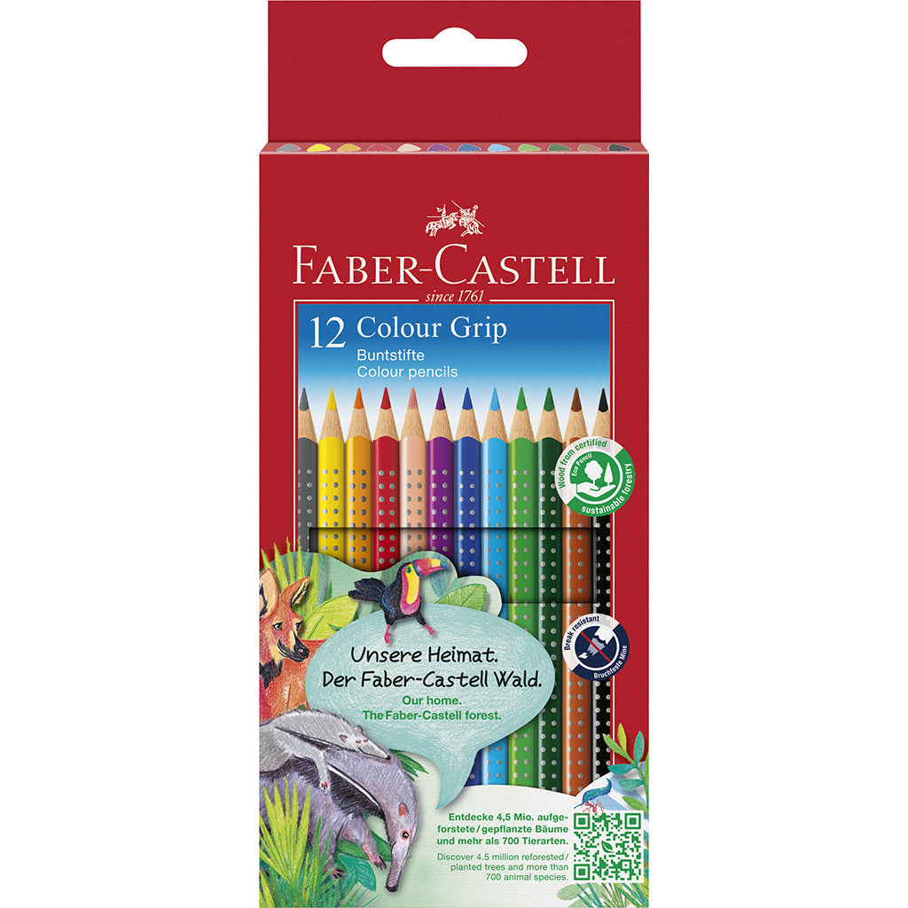 Faber-Castell, 12 stk Grip Akvarel farveblyanter