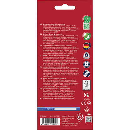 Faber-Castell, 12 stk Grip akvarell fargeblyanter