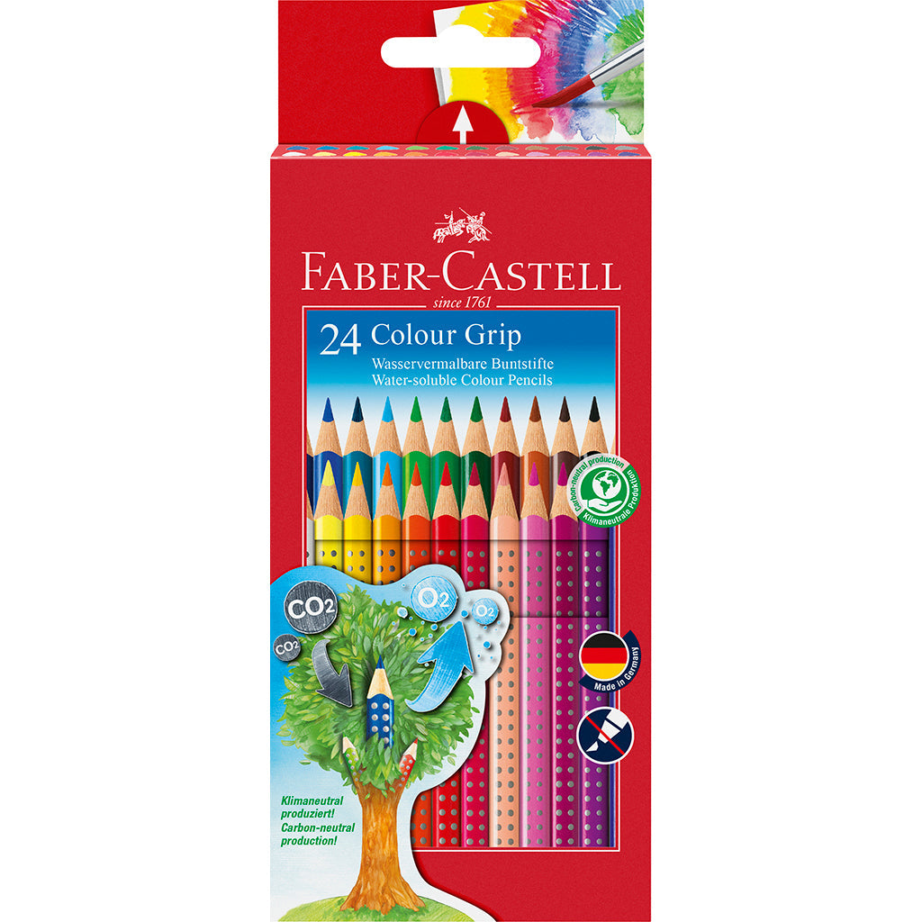 Faber-Castell, 24 stk Grip akvarell fargeblyanter