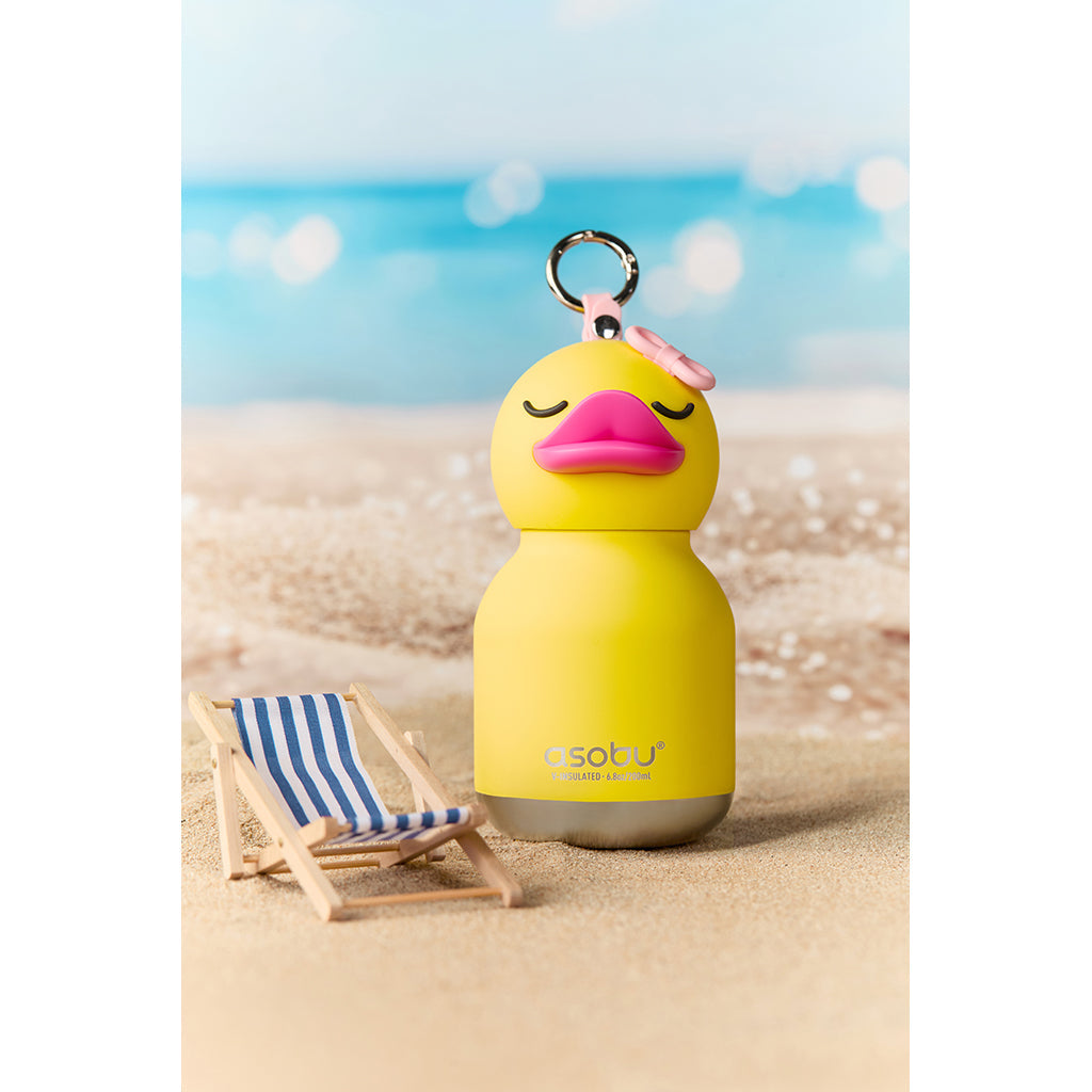 Asobu Bestie Mini termoflaske med nøkkelring, 200 ml – And