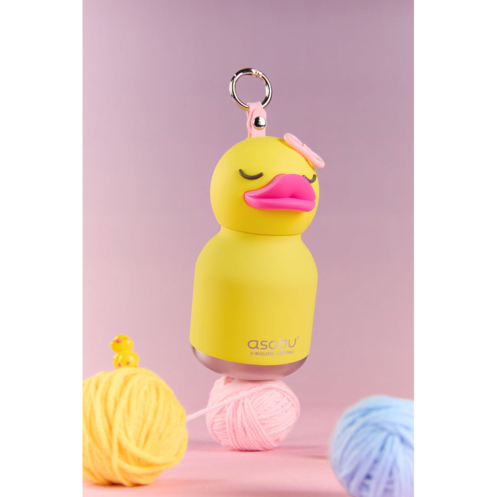 Asobu Bestie Mini termoflaske med nøkkelring, 200 ml – And