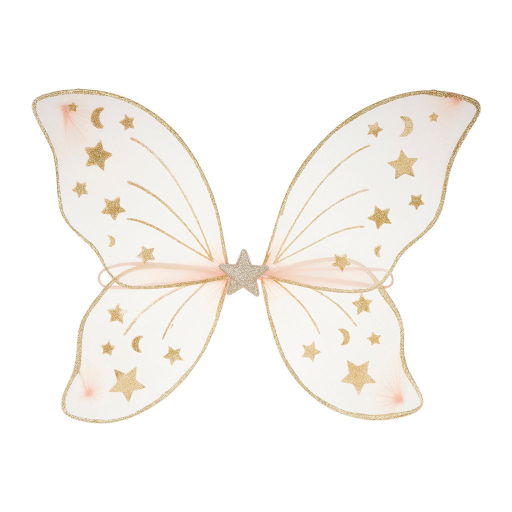 Mimi &amp; Lula Pink Starry Night vinger med guldglitter