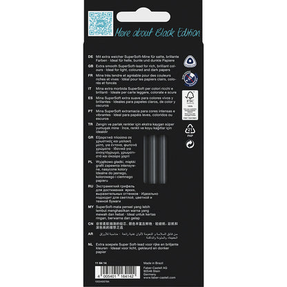 Faber-Castell, Black Edition, 12 stk fargeblyanter - Skintones