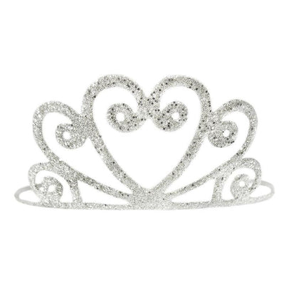 Great Pretenders hårbøjle m. diadem, Sølvglitter