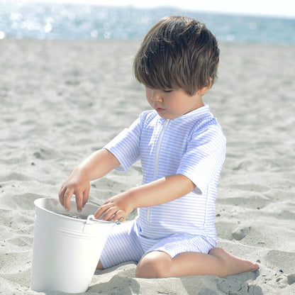 Petit Crabe UV drakt m. glidelås, Natsu, Baby blue/white - 0-8 år