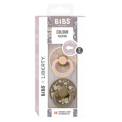 Bibs Liberty, 2-pk Colour, smokker i naturgummi, str. 2 - Capel - Blush Mix
