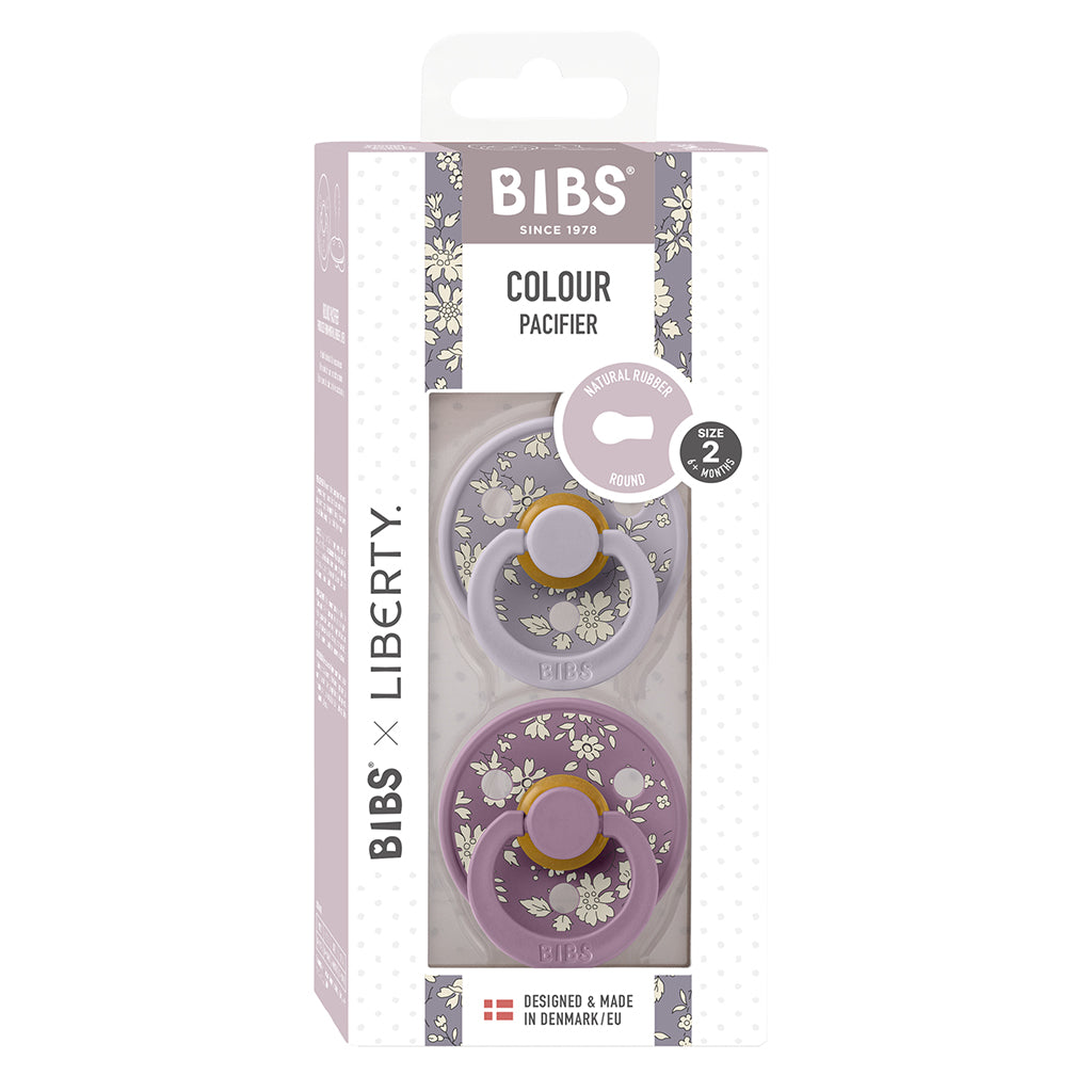 Bibs Liberty, 2-pk Colour, smokker i naturgummi, str. 2 - Capel - Fossil Grey Mix