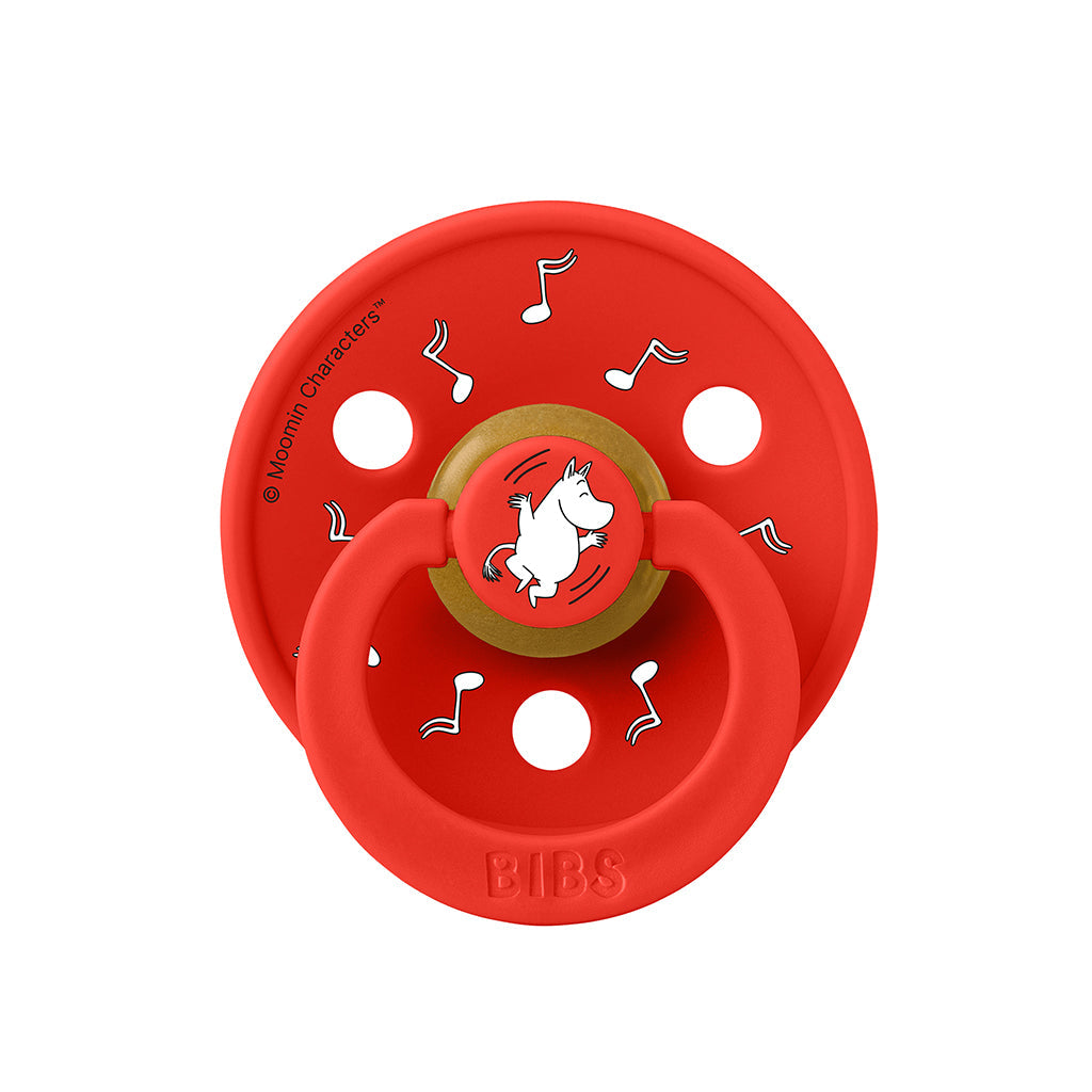Bibs smokk i naturgummi, 2-pakning, str. 2 - Moomin, Dancing Candy - Apple mix