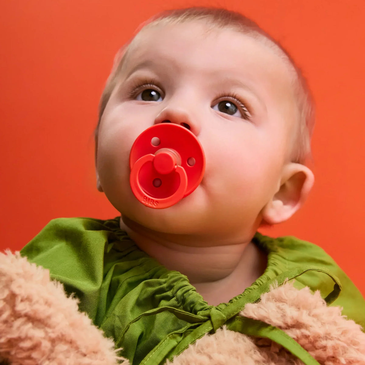 Bibs smokker i naturgummi, str. 2, 2-pakning - Baby Pink/Tango