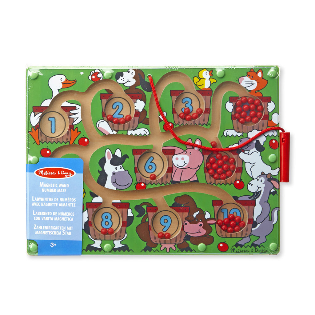 Melissa &amp; Doug Magnetisk labyrintspill i tre, tell og trill epler