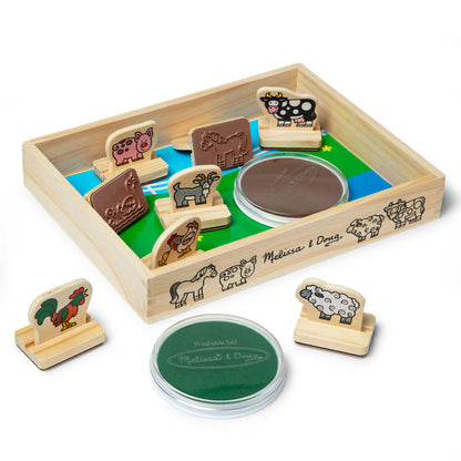 Melissa &amp; Doug Mitt første stempelsett, Bondegårdsdyr