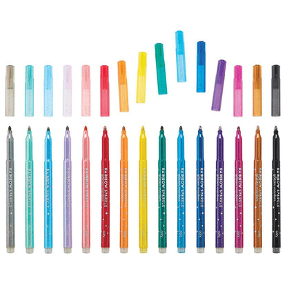 Ooly Rainbow sparkle glitter tusjer, 15 stk