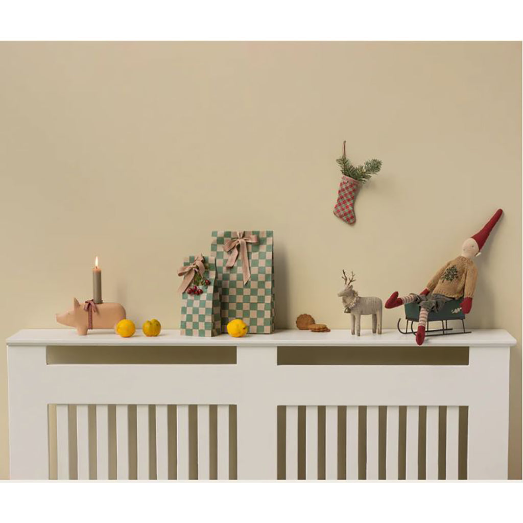 Maileg Lysestake, Medium gris - Rosa