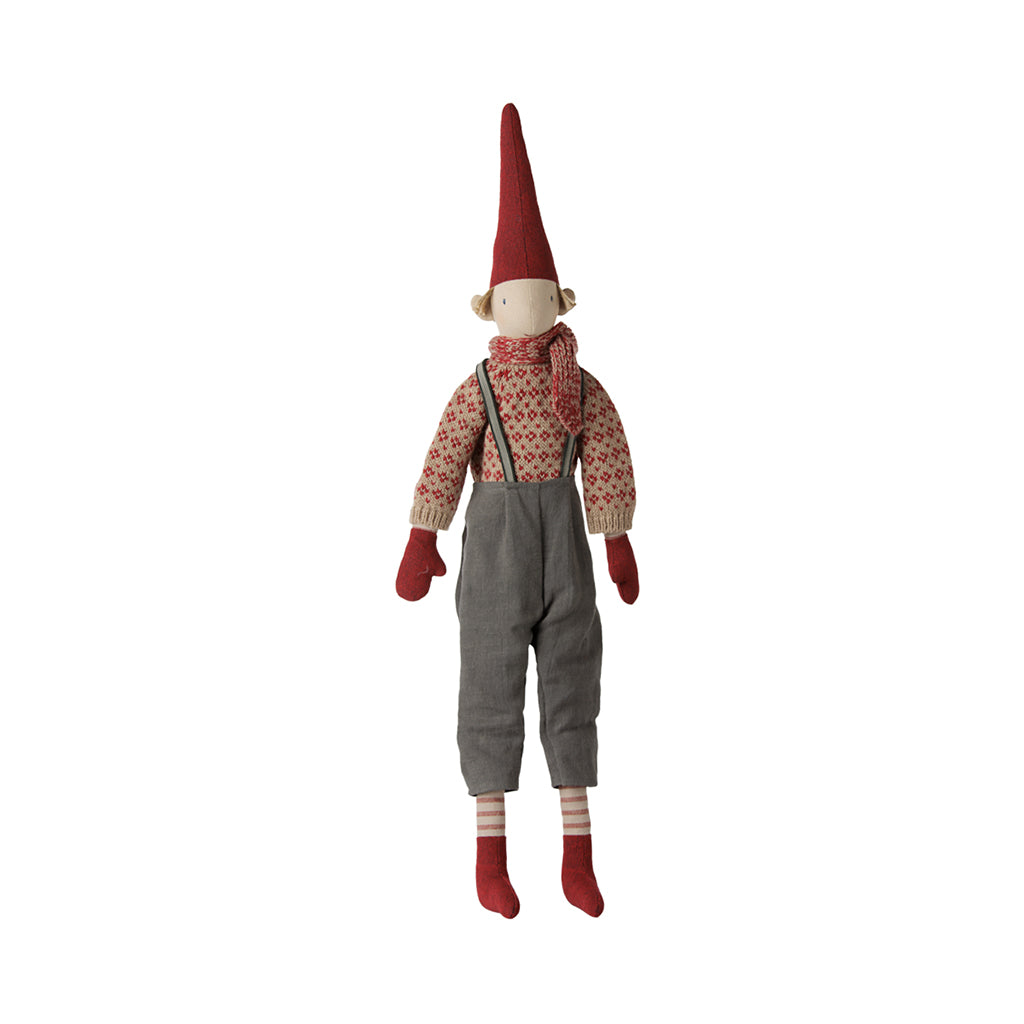 Maileg Nisse, Pixy str. 4, Dreng - Strikket sweater and tørklæde