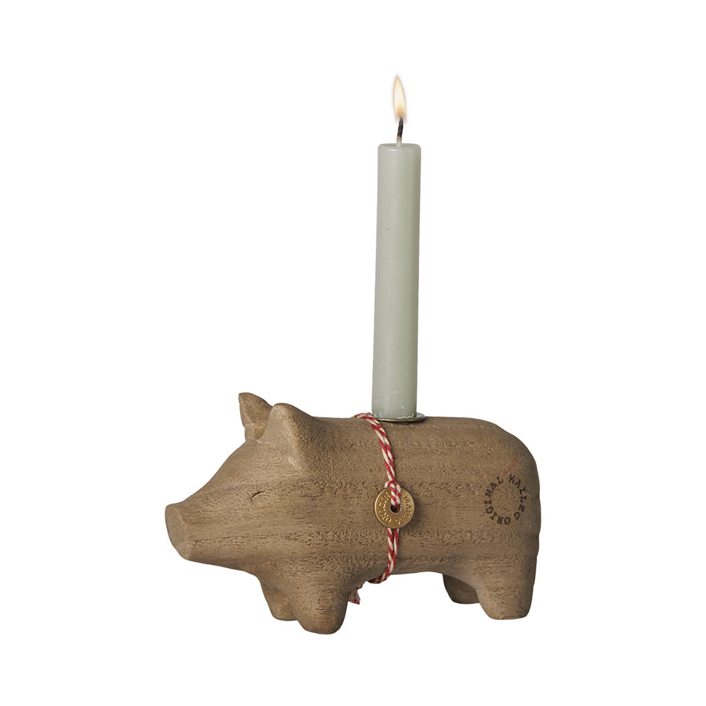 Maileg Lysestake, liten gris – Natur