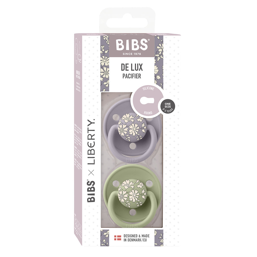 Bibs Liberty De Lux 2-pak silikonesutter, Capel Sage Mix