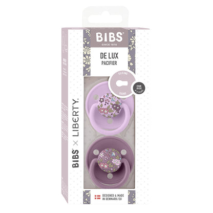 Bibs Liberty De Lux, 2-pk, smokker i silikon, str. one-size - Chamomile Lawn - Mauve Mix