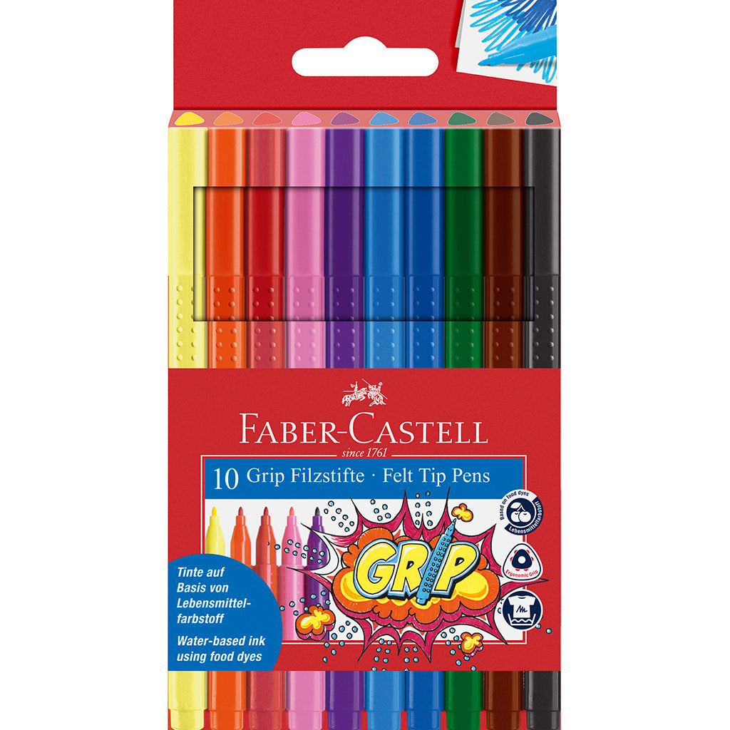 Faber-Castell, Grip tusjer - 10 stk.