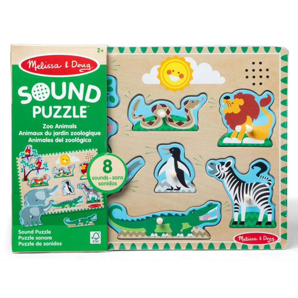 Melissa &amp; Doug puslespil m lyd, Zoo