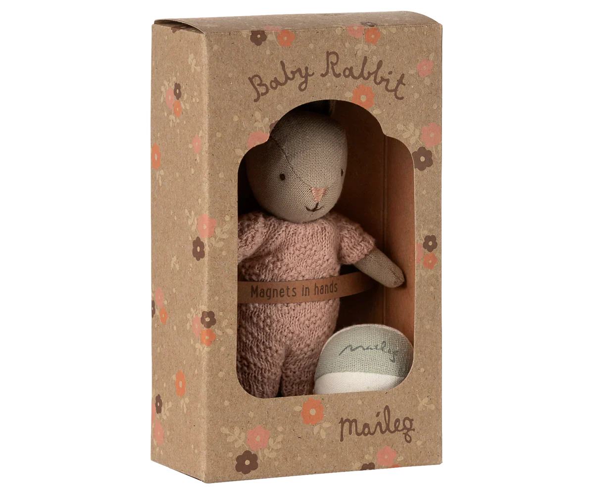 Maileg kaninsett, Micro - Sand/Rosa
