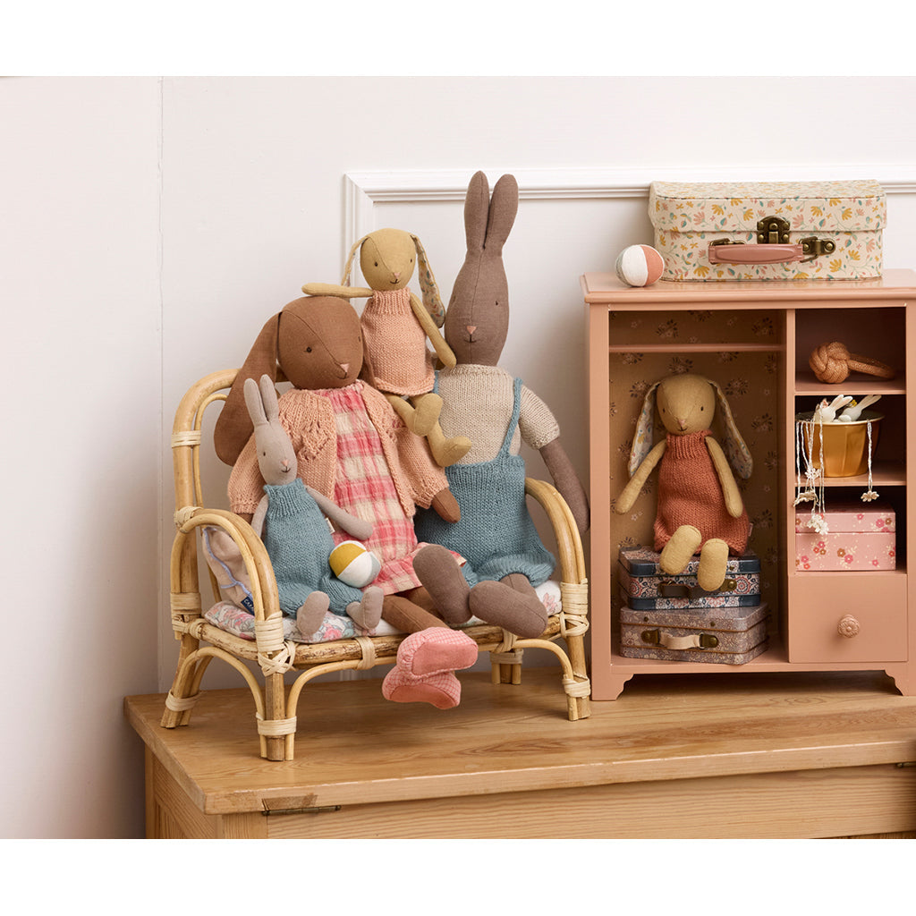 Maileg kanin str. 1, kremgul - Strikket kjole