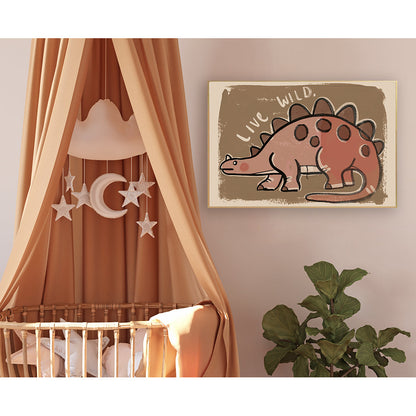 Studio Loco barneplakat, Dino live wild - 70 x 50 cm
