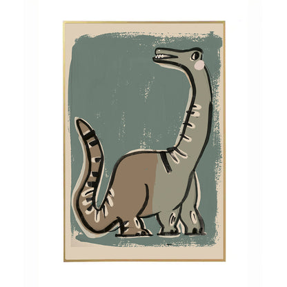 Studio Loco barneplakat, Dino grønn - 50 x 70 cm