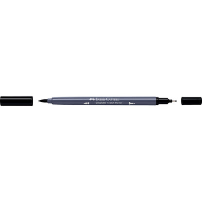 Faber-Castell Goldfaber sketch marker i sort med tyk og tynd spids