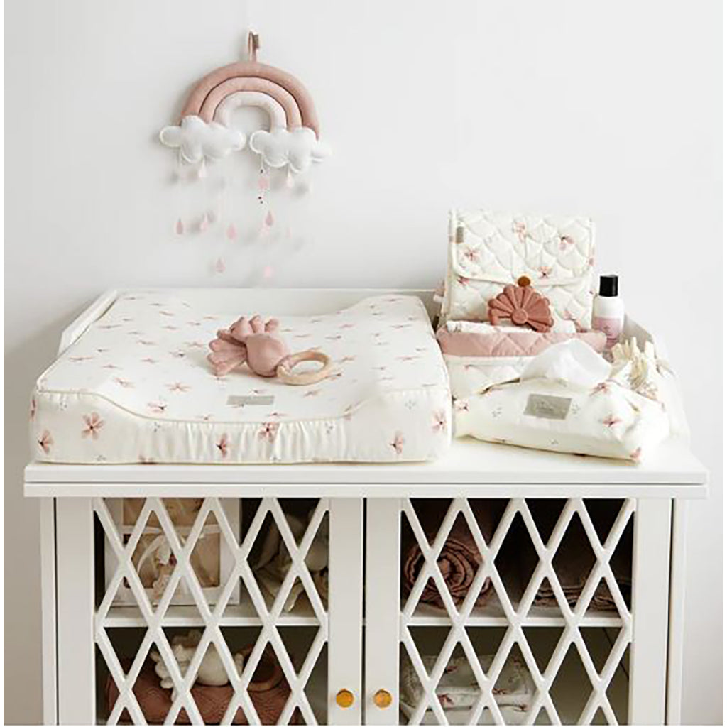 Cam Cam veske til våtservietter, Windflower creme