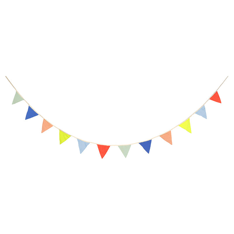 Meri Meri guirlande, Strikket flagkæde, multi color - 3 meter