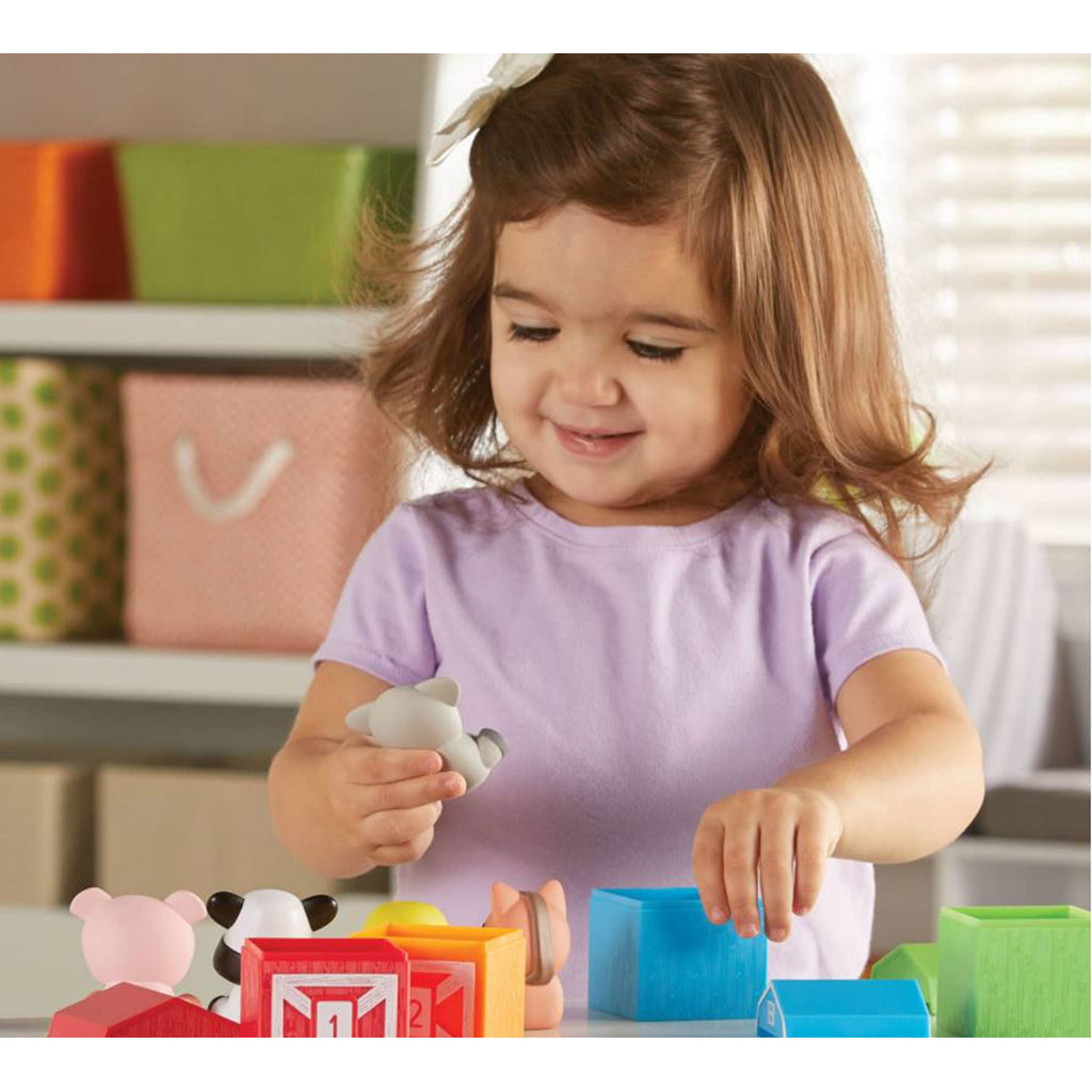 Lær om tall og farger - Aktivitetssett med bondegårdsdyr