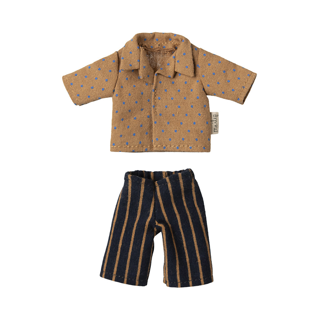 Maileg tilbehør til far mus, Skjorte og stripete bukser