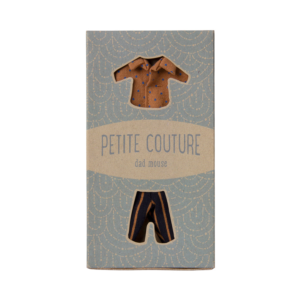 Maileg tilbehør til far mus, Skjorte og stripete bukser