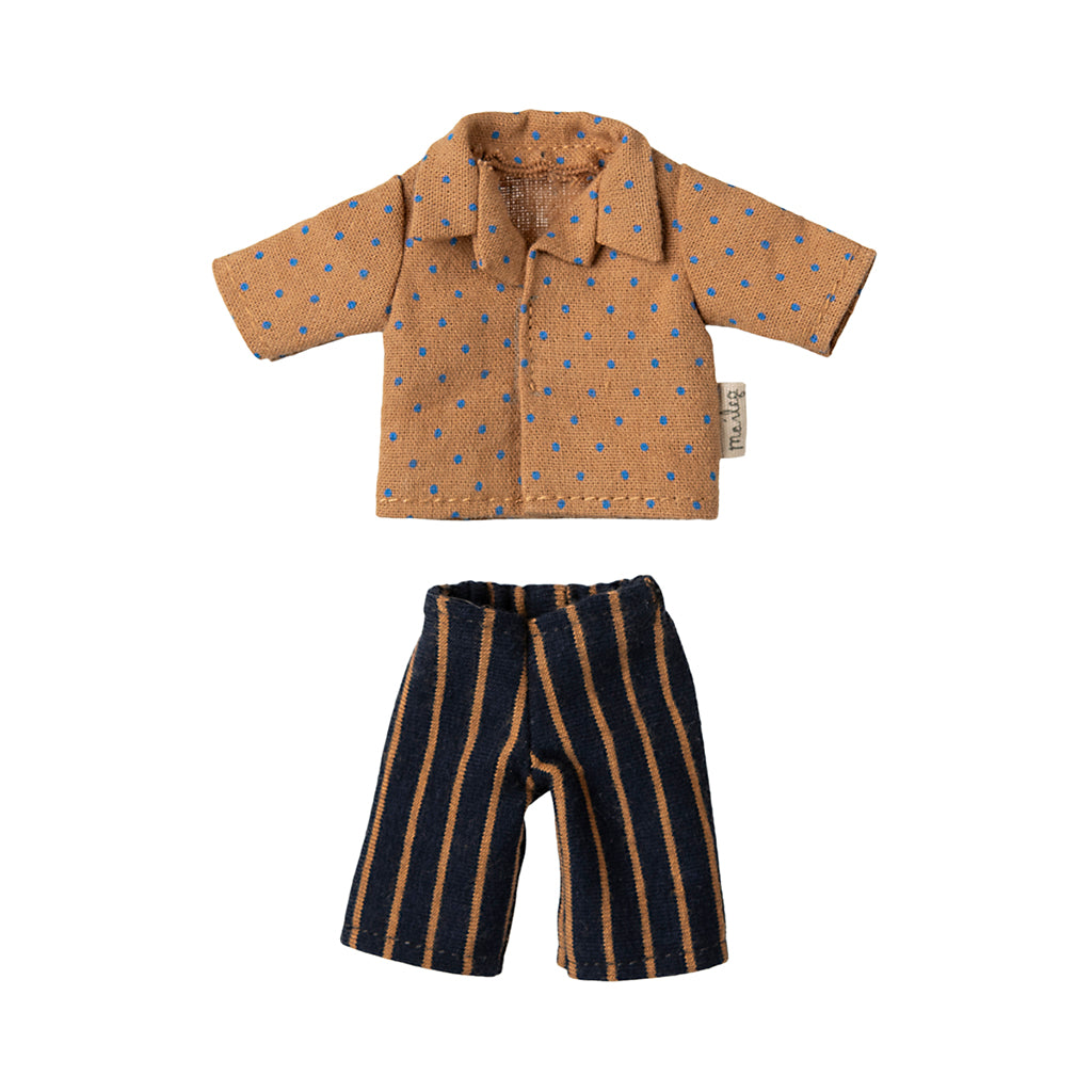 Maileg tilbehør til far mus, Skjorte og stripete bukser