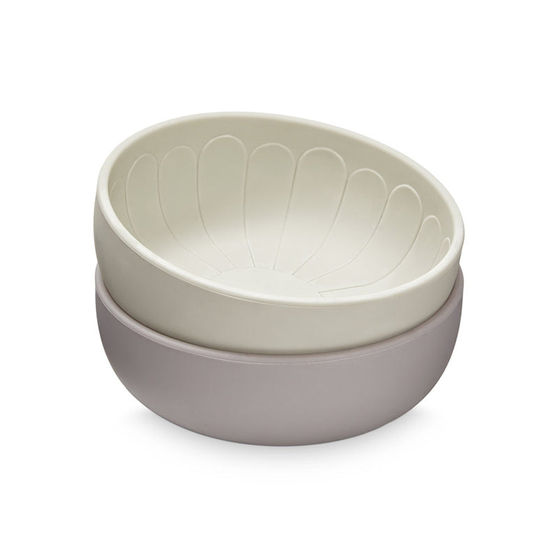 Cam Cam silikonskåler, 2-pack, Flower - Earth mix