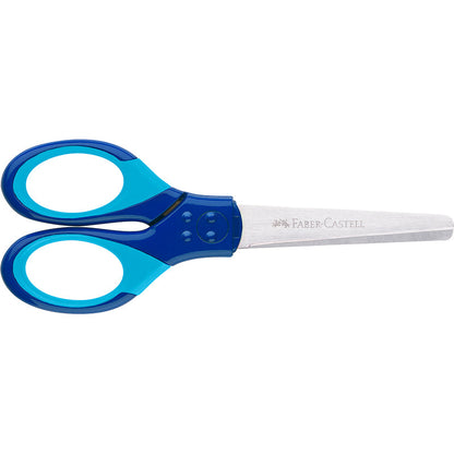Faber-Castell barne-saks m. til høyre og venstre hånd inkl etui - blå