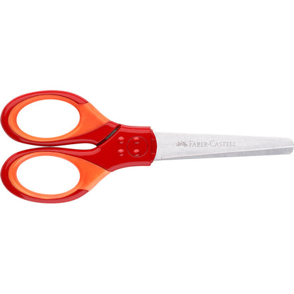 Faber-Castell barne-saks m. til høyre og venstre hånd inkl etui - rød