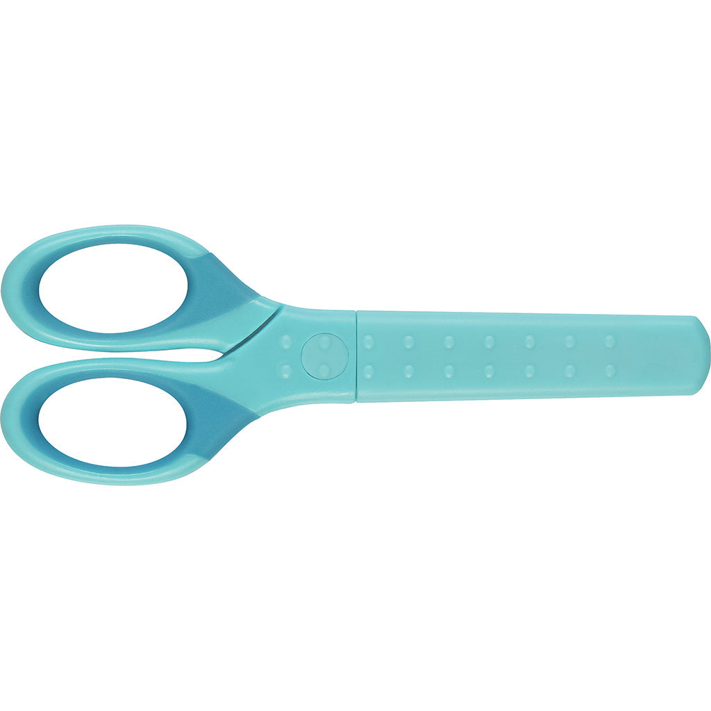 Faber-Castell barnesaks for både høyre- og venstrehendte, inkl. etui – turkis