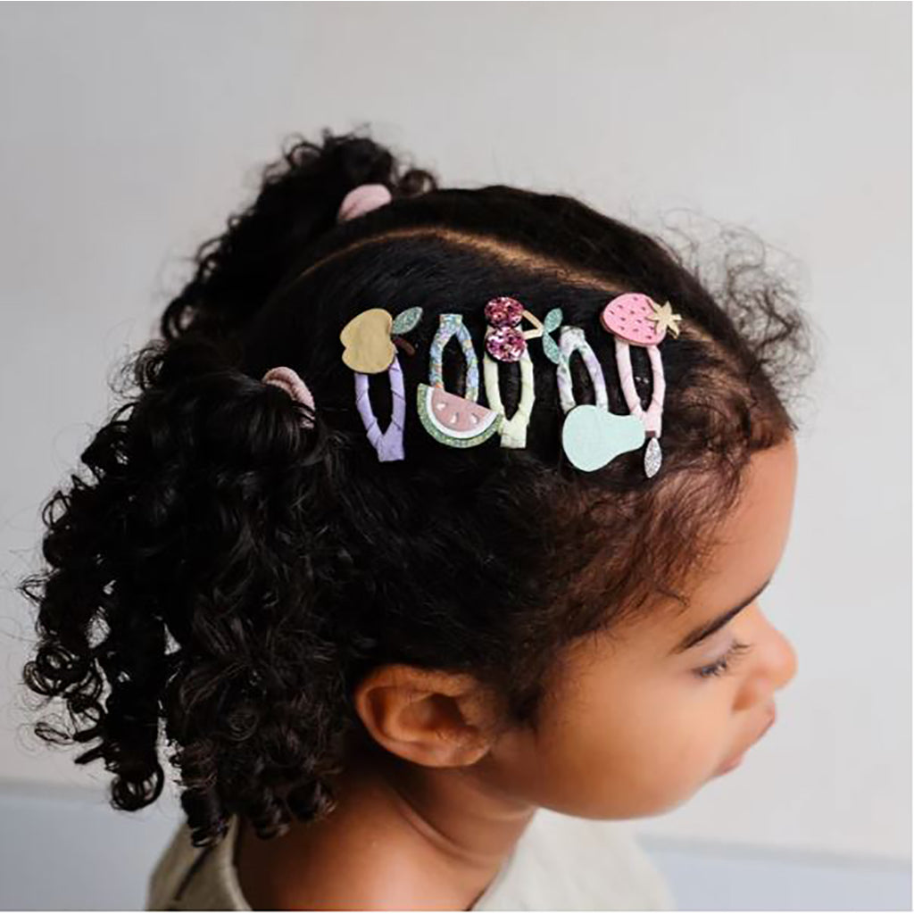 Mimi &amp; Lula 5 hårspenner, Fruit salad mini klikspenner