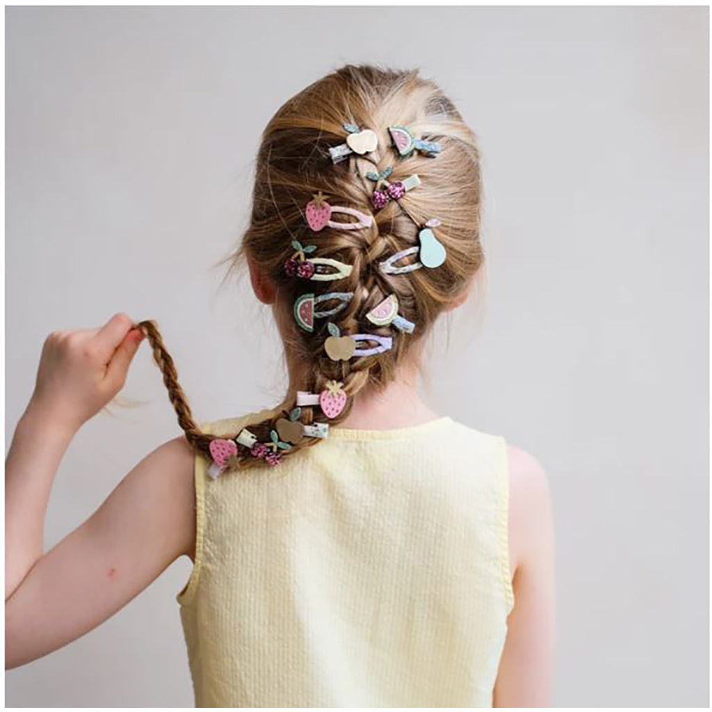 Mimi &amp; Lula 5 hårspenner, Fruit salad mini klikspenner