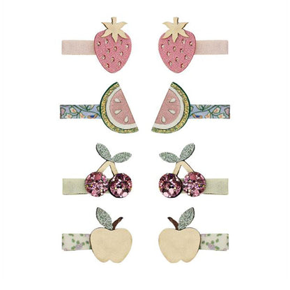 Mimi &amp; Lula 8 hårklemmer, Mini Fruit salad spring on the farm