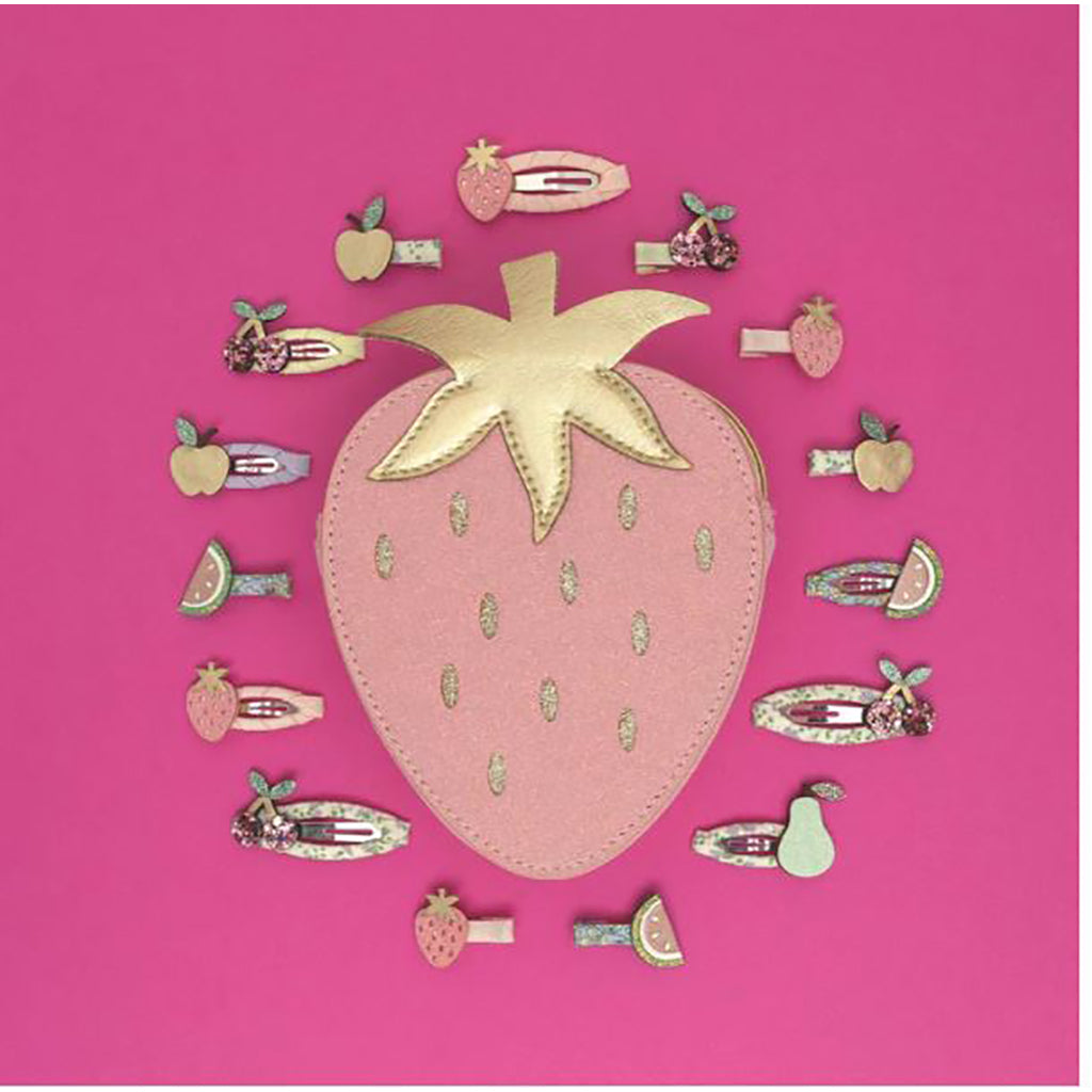 Mimi &amp; Lula 8 hårklemmer, Mini Fruit salad spring on the farm