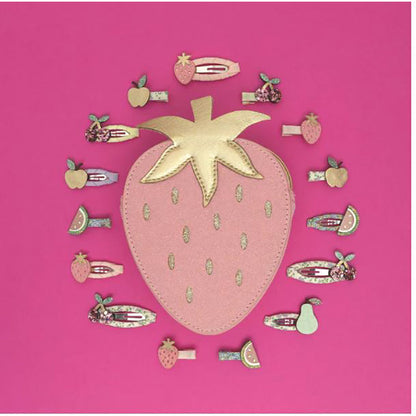 Mimi &amp; Lula 8 hårklemmer, Mini Fruit salad spring on the farm