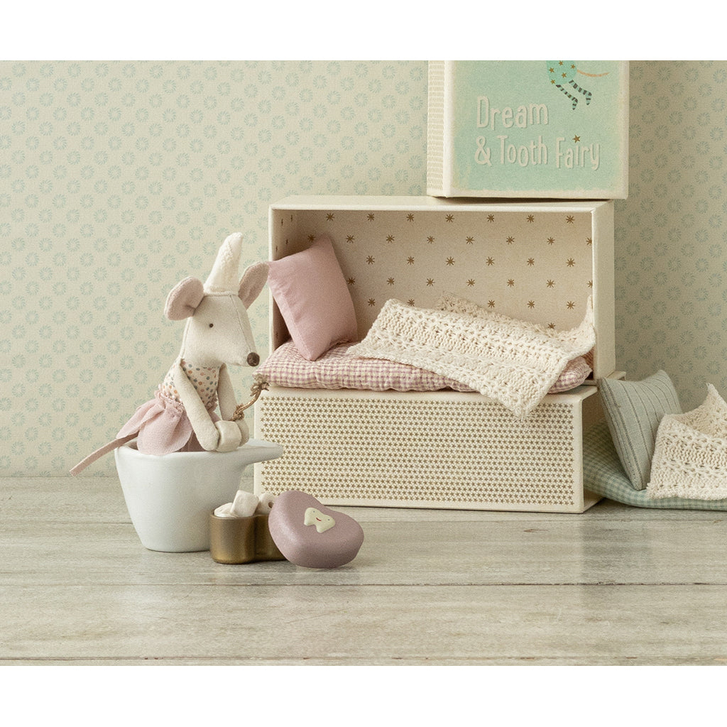 Maileg boks til melketenner, Tanneske, liten - Heather