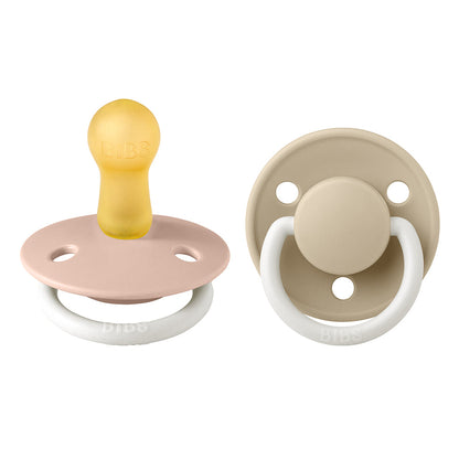 Bibs De Lux 2-pak sutter i latex, str. 2, Blush GLOW/Vanilla GLOW