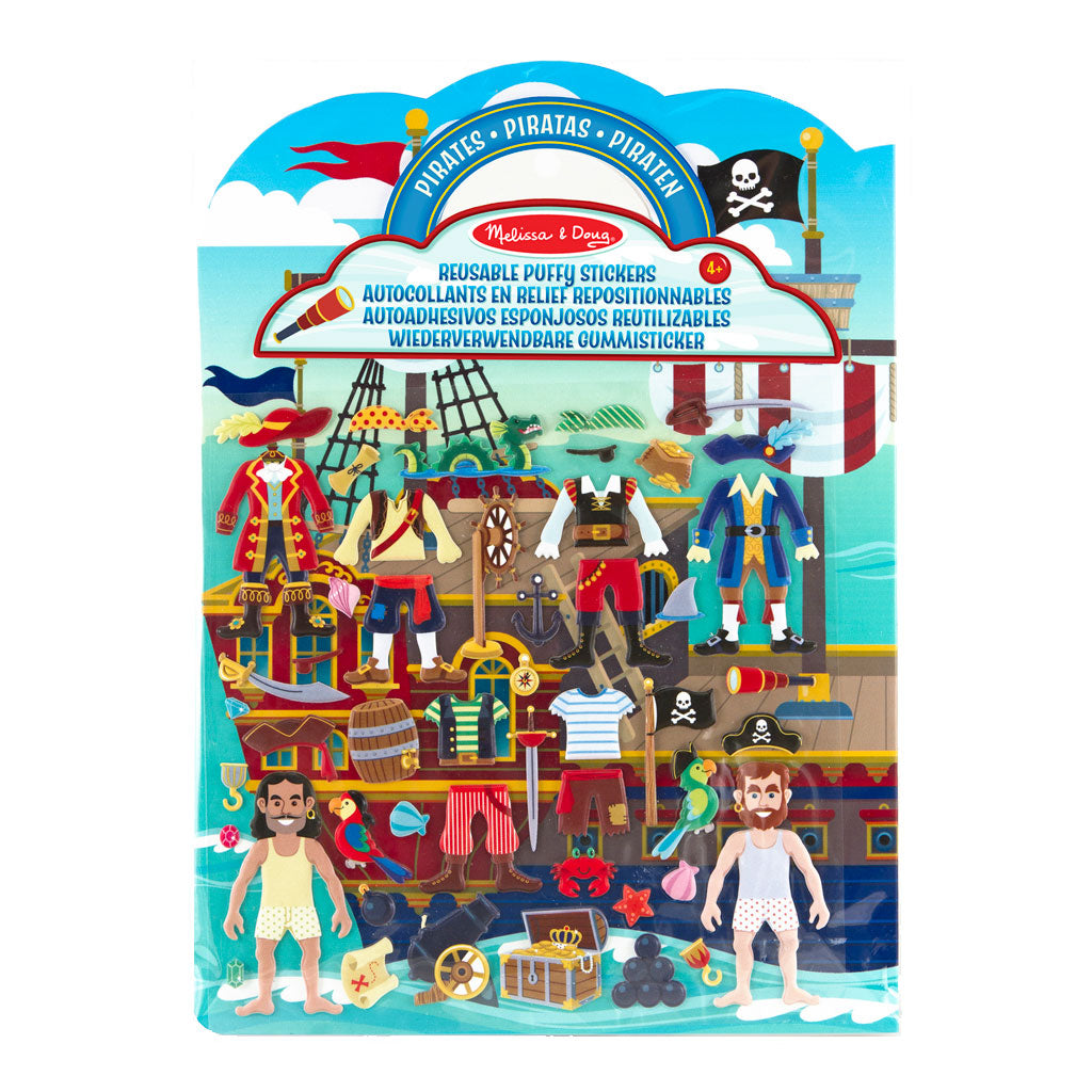 Skumklistremerker, gjenbrukbare - pirat