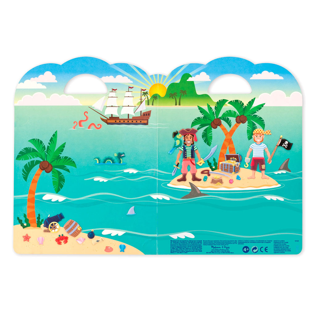 Skumklistremerker, gjenbrukbare - pirat