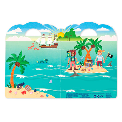 Skumklistremerker, gjenbrukbare - pirat