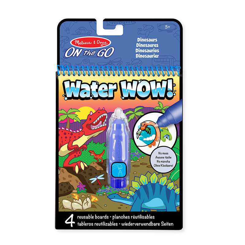 Water-wow, mal m. vann, gjenbrukbare motiver - dinosaur